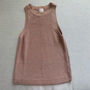 Beige Sleeveless Top